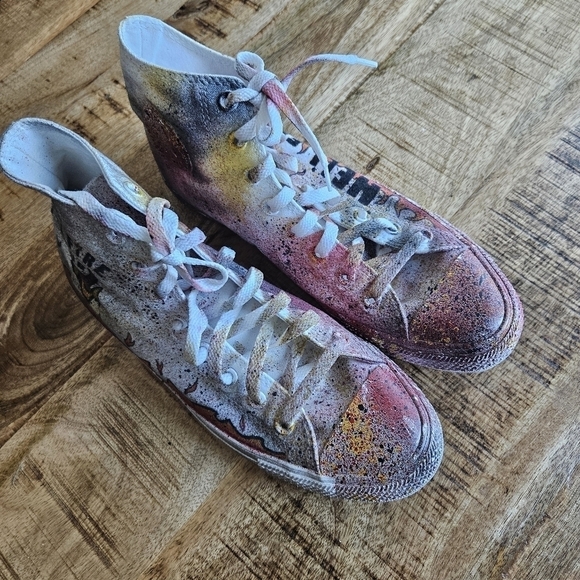 Unisex CONVERSE Chuck Taylor ALL STAR HIGH TOP Fire/Multicolor 1U646F M9 W11 - Picture 4 of 11